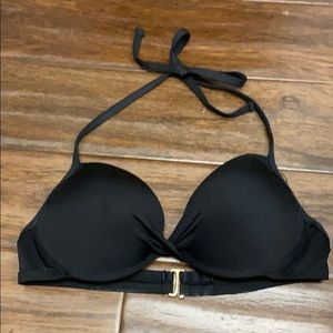 Black Pushup Twist Front Bikini Top